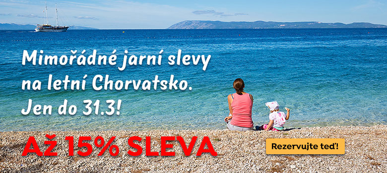 Mimodn jarn slevy na letn Chorvatsko. Jen do 31.3.2019!
